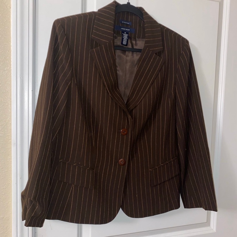 Blazer And Button Down Pencil Skirt